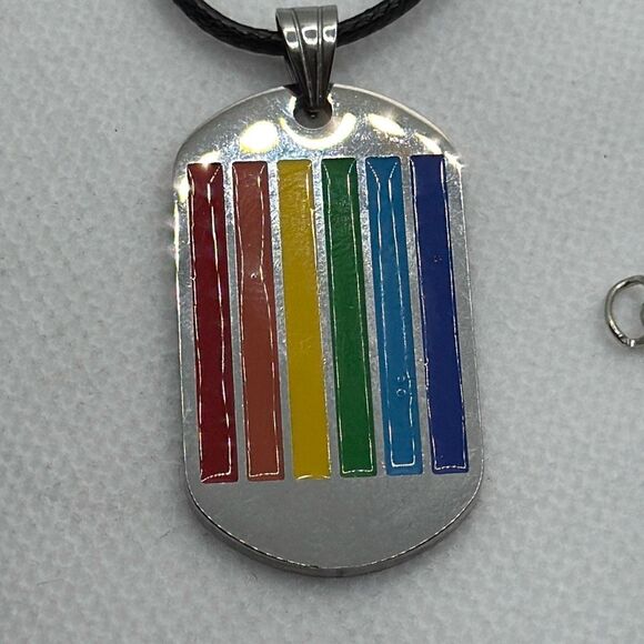 NWOT LGBTQ+ rainbow dog tag - Picture 2 of 4